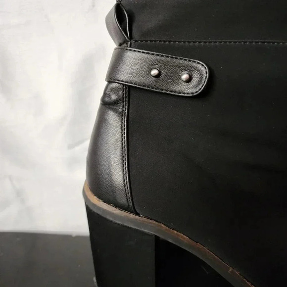 Chinese Laundry Jerry Over the knee in lug sole high heel boot black Whimsigoth - Picture 4 of 16